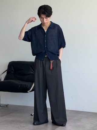 「epnok(エプノック)のファンクショナルスリットタンクトップ(タンクトップ)」を使った、sakuさん(メンズ・164cm)の夏コーディネート