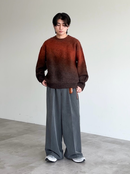 ERL グラデーション クルーネックニット ERL グラデーション セーター | ブルー | FARFETCH JP