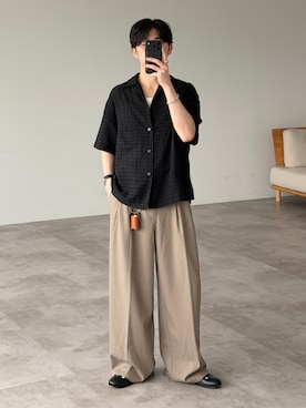 「YArKA（ヤーカ）のアイテム」を使った、sakuさん（メンズ・164cm）の夏コーディネート