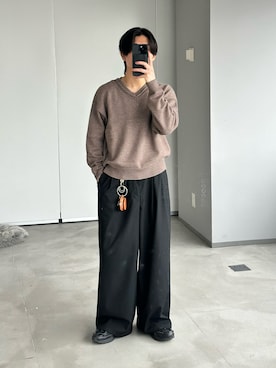 「アイテム（キーケース/キーアクセサリー）」を使った、sakuさん（メンズ・164cm）の秋コーディネート