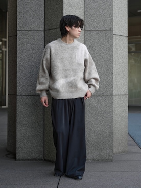 「アイテム（スラックス）」を使った、sakuさん（メンズ・164cm）の秋コーディネート