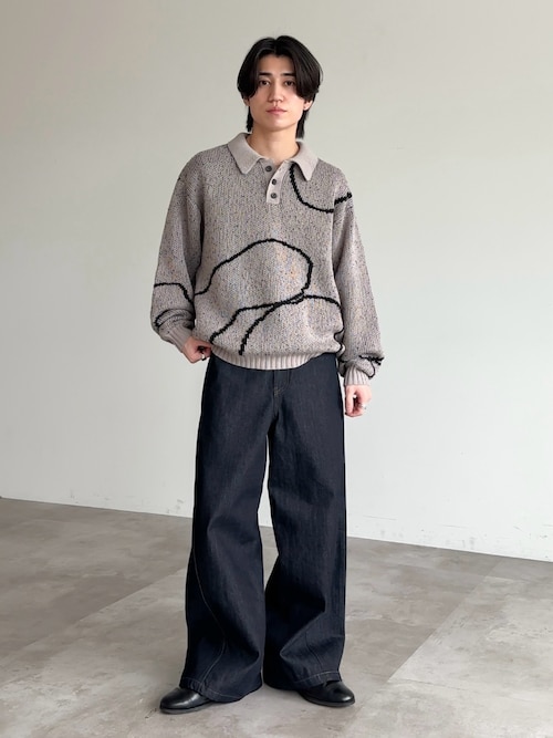 ビンテージライクワイドデニムパンツ M セール】ビンテージライクワイドデニムパンツ（デニムパンツ）｜epnok