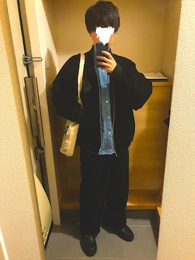 「Hawkins（ホーキンス）のアイテム」を使った、麻布レンジさん（メンズ・165cm）の春コーディネート