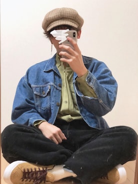 「80s」｜「アイテム（ジャケット/アウター）」を使った、こー さん（メンズ・169cm）の冬コーディネート