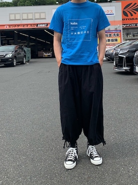 「kudos（クードス）のアイテム」を使った、かいり（KAIRI）さん（メンズ・175cm）の夏コーディネート