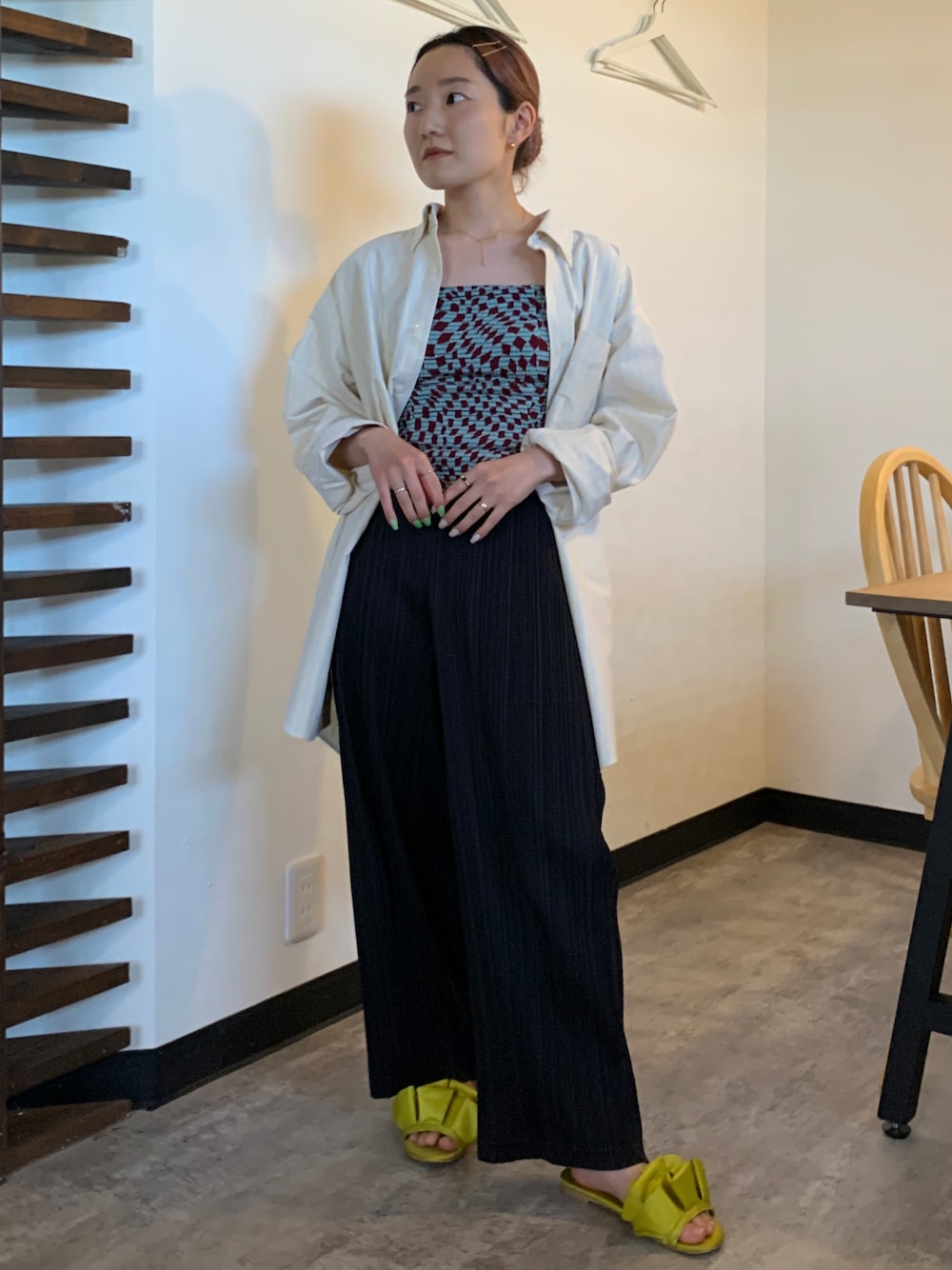 「低身長、低身長コーデ、150cm、147cm、おちびさん、ZARA、PLEATS PLEASE、Littlesuzie」｜「little suzieのアイテム（トップス、その他）」を使った、btiv8iさん（レディース・147cm）の夏コーディネートの1枚目の写真