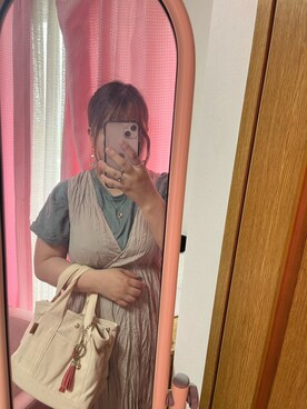 「w closet（ダブルクローゼット）のアイテム（オールインワン・サロペット）」を使った、yusapoyo0429さん（レディース・150cm）の夏コーディネート