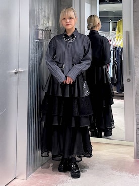 「アイテム（ブローチ/コサージュ）」を使った、おひめさん（レディース・151cm）の秋コーディネート