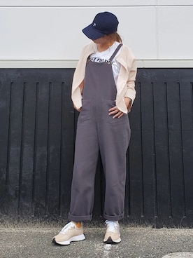 「ソックス」｜「アイテム（オールインワン・サロペット）」を使った、☆suga☆さん（レディース・162cm）の秋コーディネート