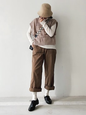 「Fukuske（フクスケ）のアイテム」を使った、☆suga☆さん（レディース・162cm）の秋コーディネート