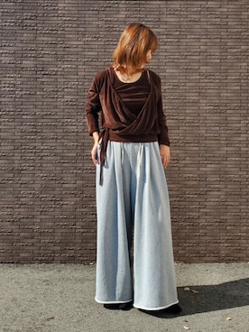 「アイテム（Tシャツ/カットソー）」を使った、☆suga☆さん（レディース・164cm）の秋コーディネート