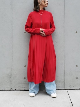 「春ワンピ」｜「アイテム（アクセサリー）」を使った、☆suga☆さん（レディース・162cm）の春コーディネート