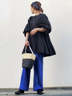 「ティアードブラウス」｜☆suga☆さん（レディース・162cm）の春コーディネート