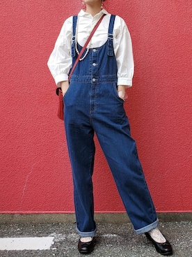 「FUDGE」｜「アイテム（オールインワン・サロペット）」を使った、☆suga☆さん（レディース・162cm）の夏コーディネート