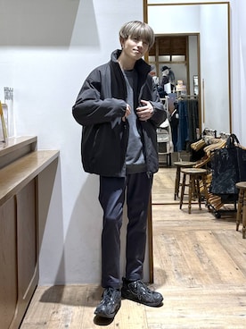 「デート/ロマンティック」｜「アイテム（ジャケット/アウター）」を使った、おのさん（メンズ・175cm）の冬コーディネート