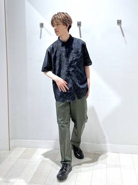 「GLOBAL WORK（グローバルワーク）のらくッションアソートPUスニーカー/598288（その他シューズ、ブラック系）」を使った、おのさん（メンズ・175cm）の春コーディネート