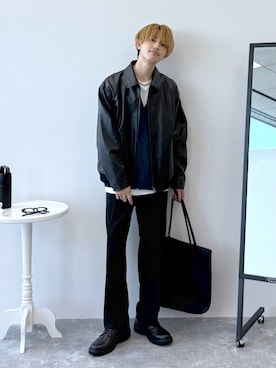 「アイテム（カーディガン/ボレロ）」を使った、おのさん（メンズ・175cm）の秋コーディネート