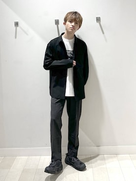 「GLOBAL WORK（グローバルワーク）のアーバンスラックス/576829（スラックス、グレー系）」を使った、おのさん（メンズ・175cm）の春コーディネート
