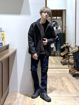 「GLOBAL WORK（グローバルワーク）のアイテム（ブルゾン）」を使った、おのさん（メンズ・175cm）の冬コーディネート