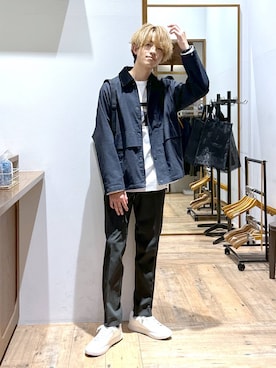 「アイテム（ミリタリージャケット）」を使った、おのさん（メンズ・175cm）の秋コーディネート