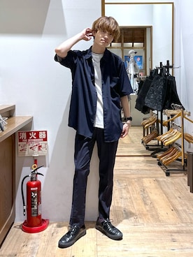 「GLOBAL WORK（グローバルワーク）のアイテム（シューズ）」を使った、おのさん（メンズ・175cm）の夏コーディネート