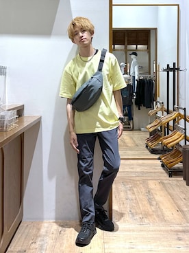 「アイテム（ボディバッグ/ウエストポーチ）」を使った、おのさん（メンズ・175cm）の秋コーディネート