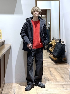 「デート/ロマンティック」｜「アイテム（ダウンジャケット/コート）」を使った、おのさん（メンズ・175cm）の冬コーディネート