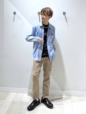 「GLOBAL WORK（グローバルワーク）のリッチクリーンスウェット/ロゴ/589104（スウェット、グレー系）」を使った、おのさん（メンズ・175cm）の春コーディネート