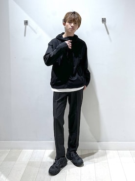 「GLOBAL WORK（グローバルワーク）のアーバンスラックス/576829（スラックス、グレー系）」を使った、おのさん（メンズ・175cm）の春コーディネート