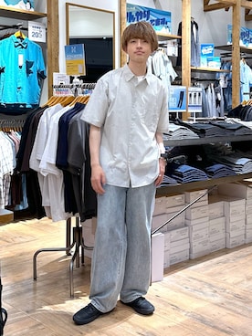 「アイテム（ローファー）」を使った、おのさん（メンズ・175cm）の夏コーディネート