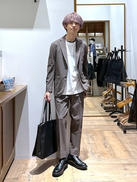 「アイテム（テーラードジャケット）」を使った、おのさん（メンズ・175cm）の秋コーディネート