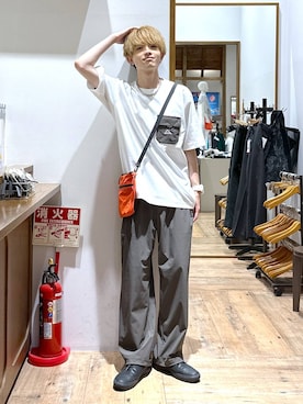 「GLOBAL WORK（グローバルワーク）のアイテム」を使った、おのさん（メンズ・175cm）の夏コーディネート