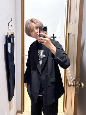 「アイテム（テーラードジャケット）」を使った、おのさん（メンズ・175cm）の秋コーディネート