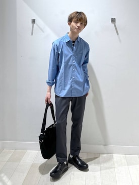 「GLOBAL WORK（グローバルワーク）のらくッションアソートPUスニーカー/598288（その他シューズ、ブラック系）」を使った、おのさん（メンズ・175cm）の春コーディネート