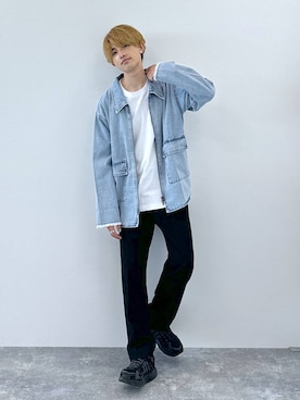 「GLOBAL WORK（グローバルワーク）のアイテム」を使った、おのさん（メンズ・175cm）の夏コーディネート