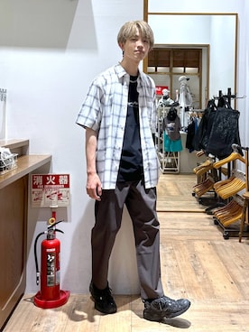 「GLOBAL WORK（グローバルワーク）のアイテム（トップス）」を使った、おのさん（メンズ・175cm）の夏コーディネート