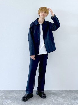 「アイテム（ミリタリージャケット）」を使った、おのさん（メンズ・175cm）の秋コーディネート