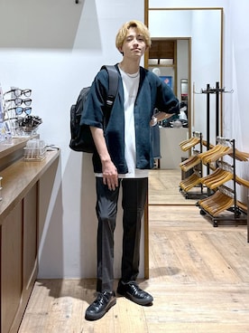 「GLOBAL WORK（グローバルワーク）のアイテム」を使った、おのさん（メンズ・175cm）の夏コーディネート