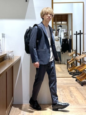 「GLOBAL WORK（グローバルワーク）のアイテム（テーラードジャケット）」を使った、おのさん（メンズ・175cm）の秋コーディネート