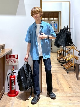 「アイテム（バックパック/リュック）」を使った、おのさん（メンズ・175cm）の夏コーディネート