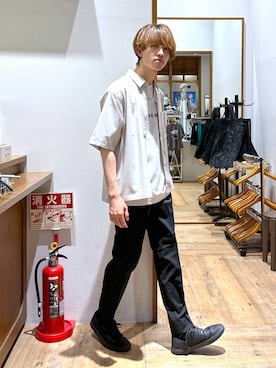 「GLOBAL WORK（グローバルワーク）のアイテム（シューズ）」を使った、おのさん（メンズ・175cm）の夏コーディネート