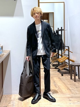 「GLOBAL WORK（グローバルワーク）のアイテム（テーラードジャケット）」を使った、おのさん（メンズ・175cm）の秋コーディネート