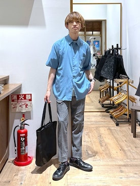 「アイテム（ローファー）」を使った、おのさん（メンズ・175cm）の夏コーディネート