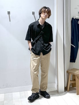 「GLOBAL WORK（グローバルワーク）のアイテム」を使った、おのさん（メンズ・175cm）の夏コーディネート