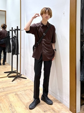 「アイテム（ローファー）」を使った、おのさん（メンズ・175cm）の夏コーディネート