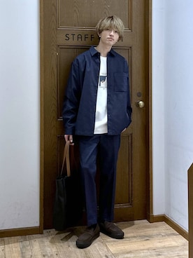 「GLOBAL WORK（グローバルワーク）のアイテム（バッグ）」を使った、おのさん（メンズ・175cm）の春コーディネート