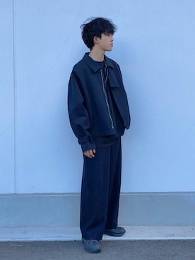 「my beautiful landlet（マイビューティフルランドレット）のアイテム（ブルゾン）」を使った、おのさん（メンズ・174cm）の秋コーディネート