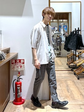 「GLOBAL WORK（グローバルワーク）のアイテム（シューズ）」を使った、おのさん（メンズ・175cm）の夏コーディネート