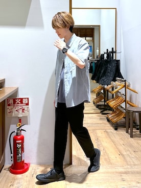 「GLOBAL WORK（グローバルワーク）のアイテム（シューズ）」を使った、おのさん（メンズ・175cm）の夏コーディネート