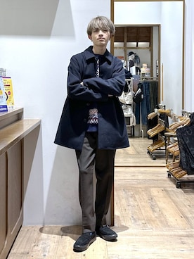 「デート/ロマンティック」｜「アイテム（その他シューズ）」を使った、おのさん（メンズ・175cm）の冬コーディネート